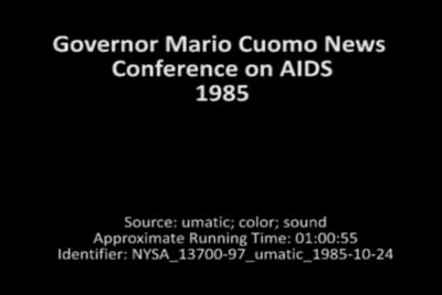 Governor Mario Cuomo News Conference on AIDS, 1985