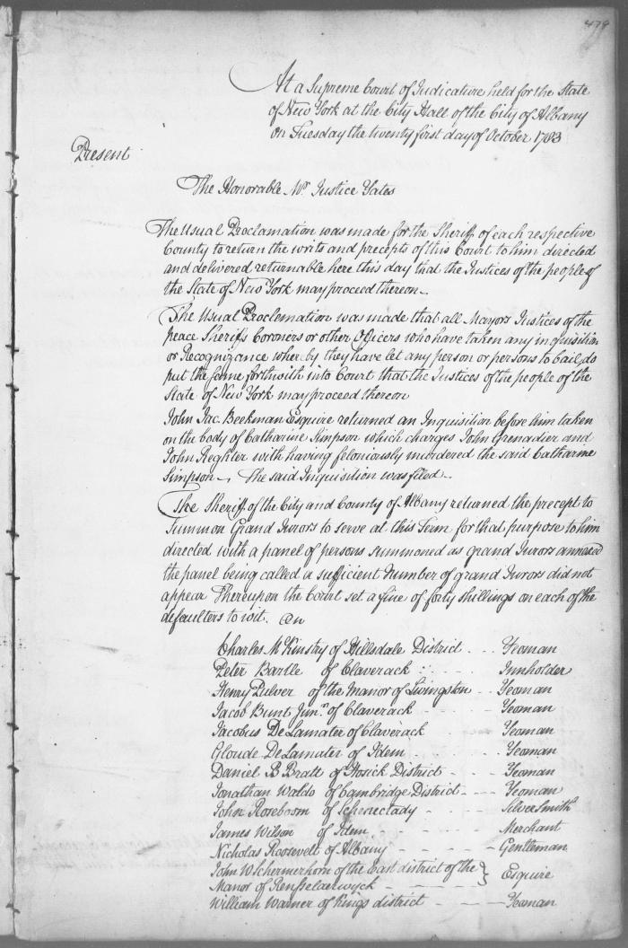 Engrossed minutes of the Supreme Court of Judicature, October - November 1783