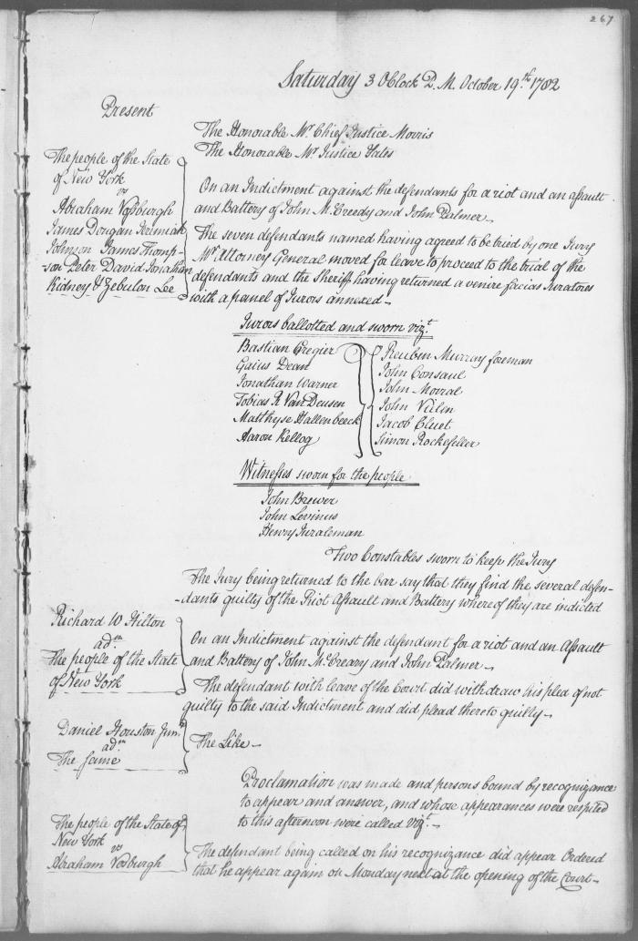 Engrossed minutes of the Supreme Court of Judicature, October 1782