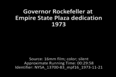 Governor Rockefeller at Empire State Plaza Dedication, 1973