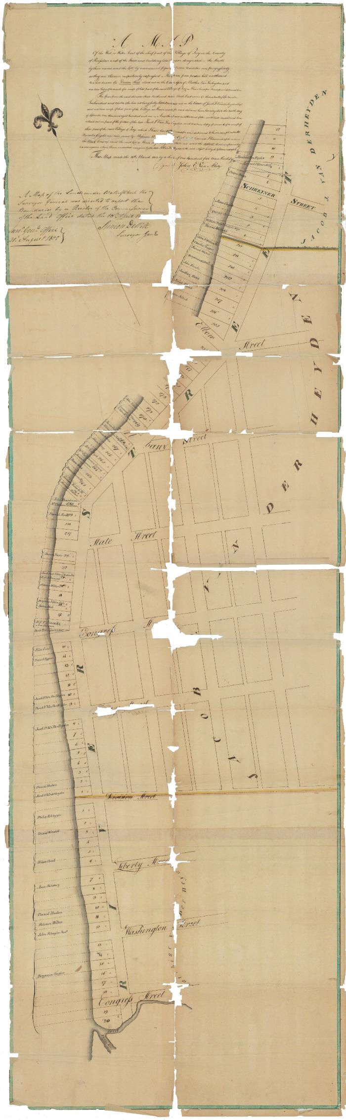 Survey of lands under water for Jacob Van Der Heyden, et al