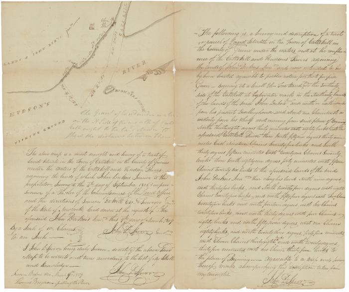 Survey of lands under water for John Dubois