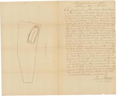 Survey of lands under water for Isaac Wells, Edward Wells &amp; David Sharp