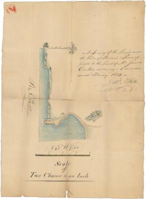 Survey of lands under water for James Conklin