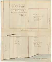 Survey of lands under water for William Ross, John Anderson, Wm Lott, Selah Reeve