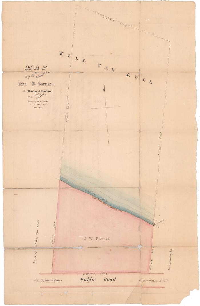 Survey of lands under water for John W. Baines