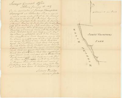 Survey of lands under water for James Thompson