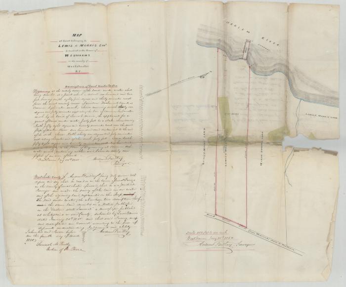 Survey of lands under water for Lewis G. Morris