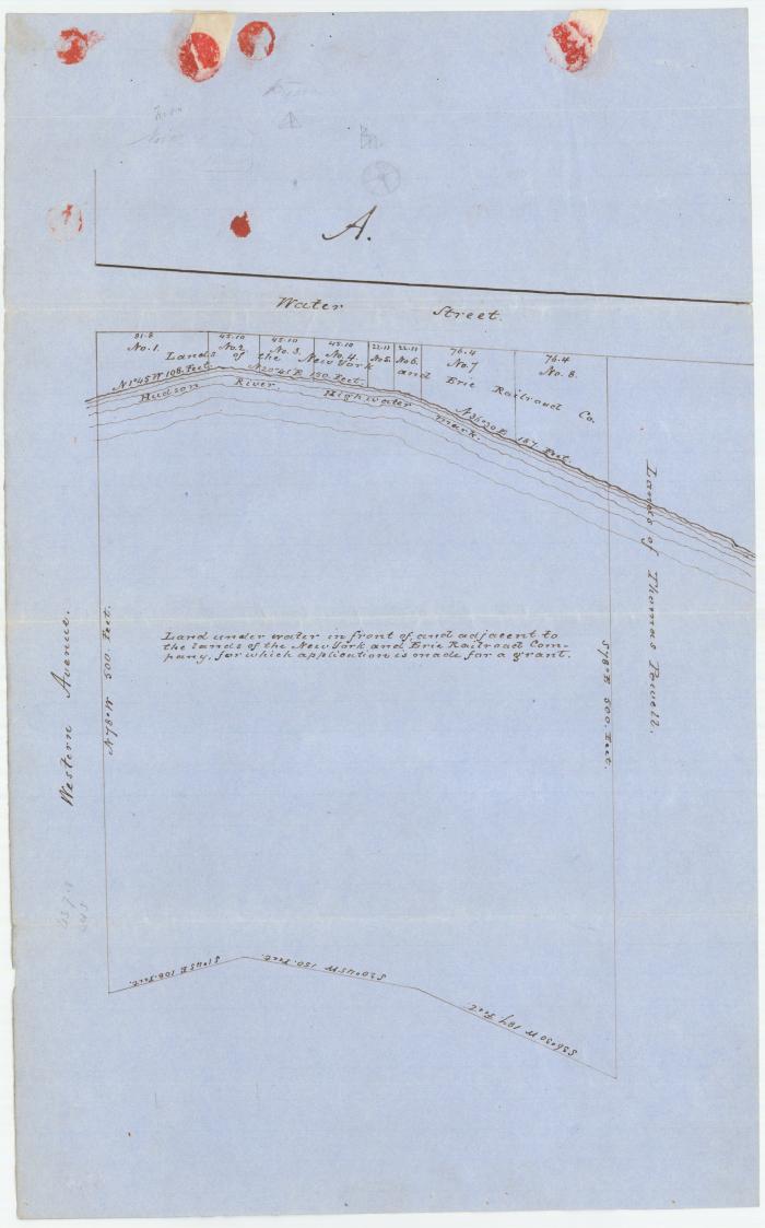 Survey of lands under water for New York &amp; Erie Railroad Company