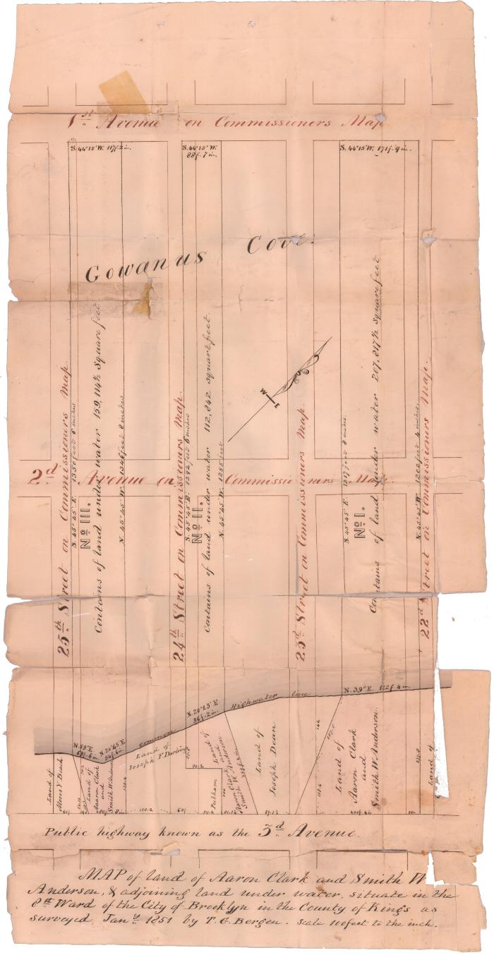 Survey of lands under water for Aaron Clark &amp; Smith W. Anderson