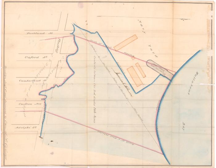 Survey of lands under water for Caleb S. Woodhull et al