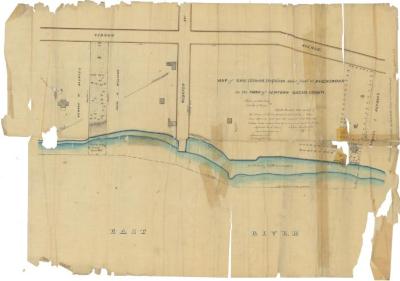 Survey of lands under water for Gilbert Hopkins