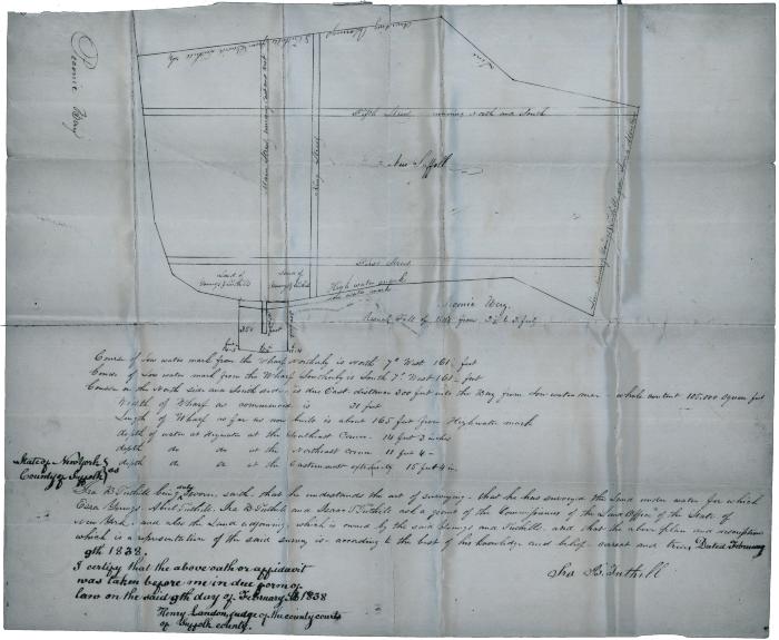 Survey of lands under water for Ezra Young, Ira B.  And Isaac I. Tuthill