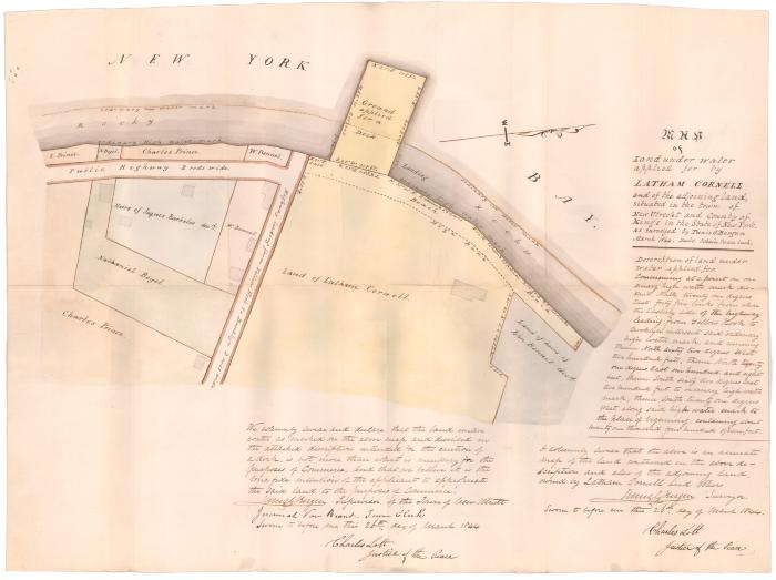 Survey of lands under water for Latham Cornell