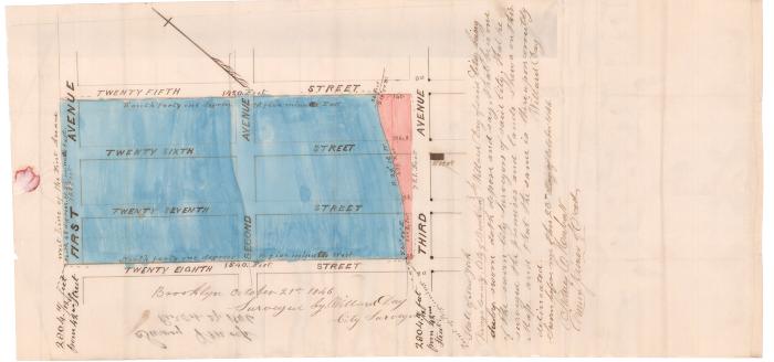 Survey of lands under water for Thomas McElrath &amp; Moses S. Beach