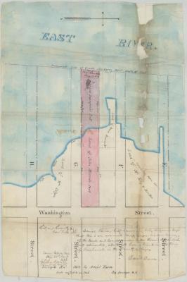 Survey of lands under water for Maria Meserole, Gertrude Meserole &amp; Abraham Meserole