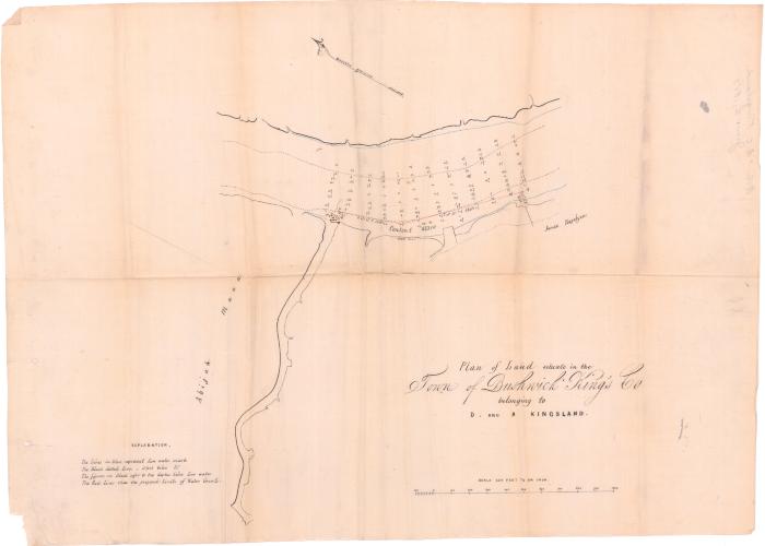 Survey of lands under water for Ambrose O. &amp; David C. Kingsland