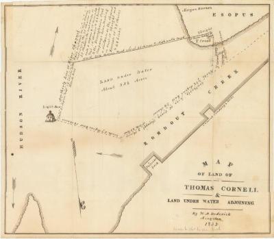 Survey of lands under water for Thomas Cornell