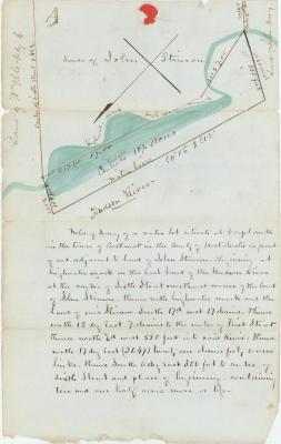 Survey of lands under water for John Stinson