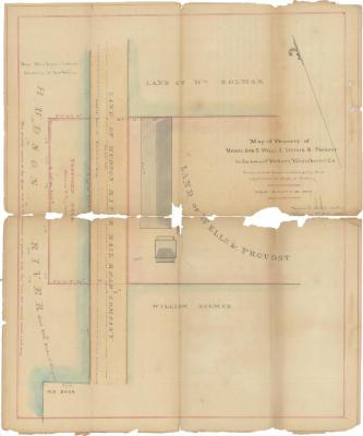 Survey of lands under water for John B. Wells &amp; Stephen H. Provost