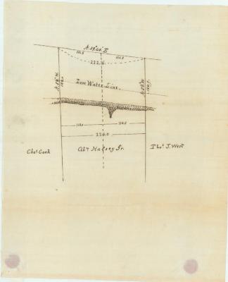 Survey of lands under water for Abram Halsey, Jr.
