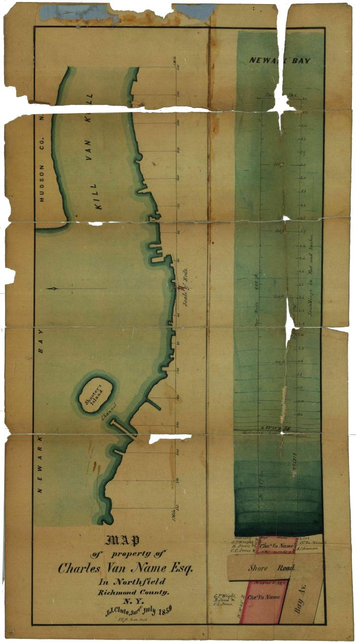 Survey of lands under water for Charles VanName