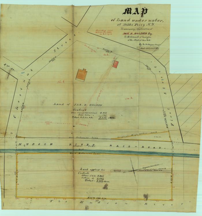 Survey of lands under water for James C. Holden