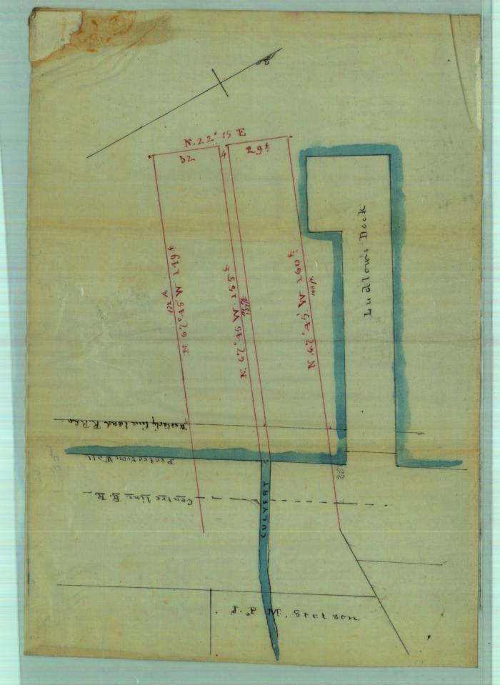 Survey of lands under water for James P. M. Stetson