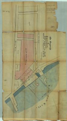 Survey of lands under water for Edward Merritt, Welcome V.R. Arnold, &amp; Edwin Mallory