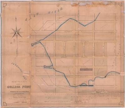 Survey of lands under water for Conrad Poppenhusen