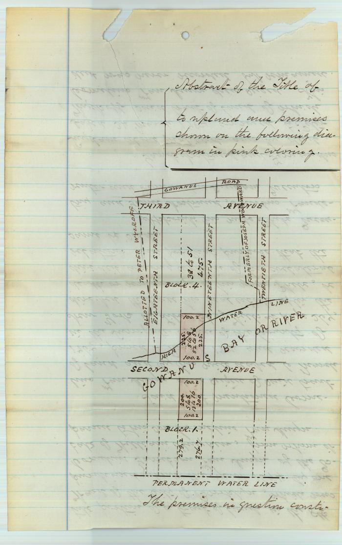 Survey of lands under water for Robert C. Bell