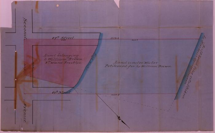 Survey of lands under water for William Brown