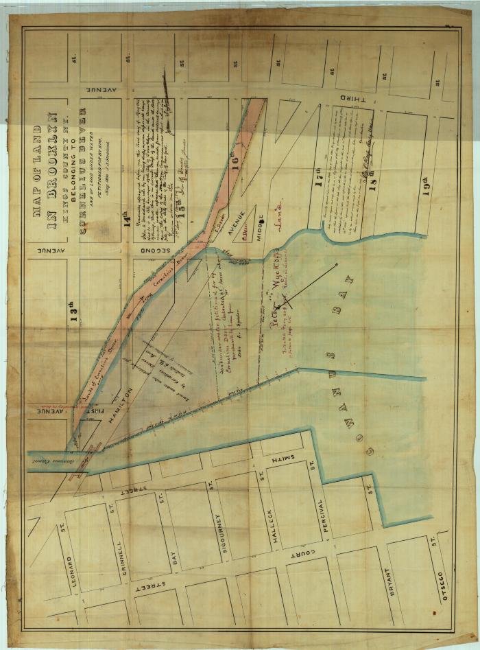 Survey of lands under water for Cornelius Dever