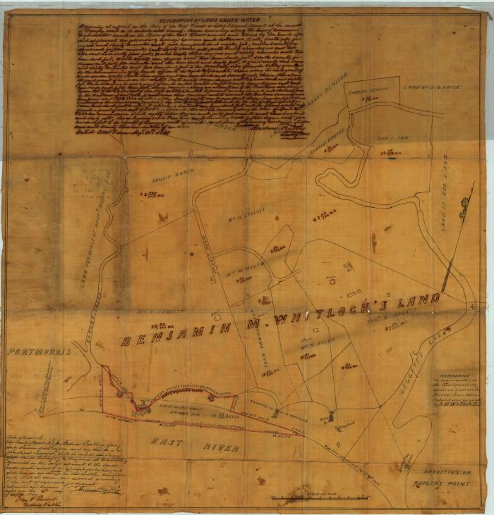 Survey of lands under water for Benjamin M. Whitlock