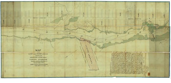 Survey of lands under water for Loring Andrews