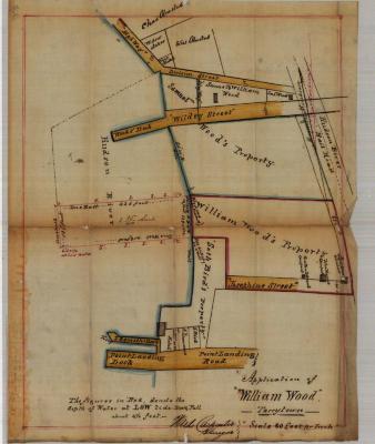 Survey of lands under water for William Wood