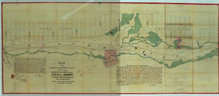 Survey of lands under water for Lewis G. Morris