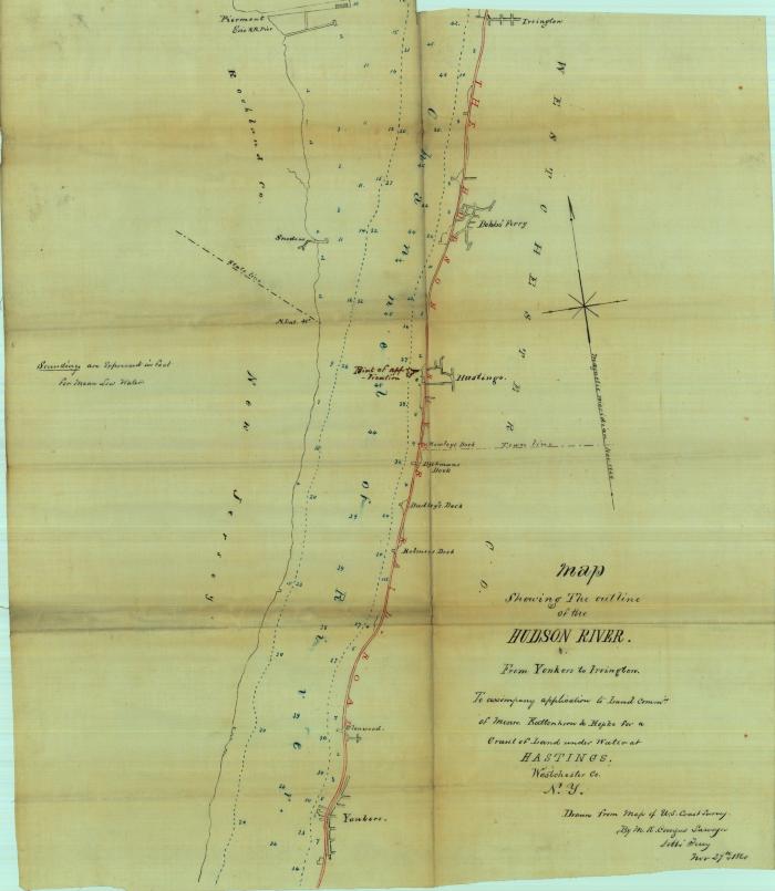 Survey of lands under water for Hudson River Steam Sugar Refining Company