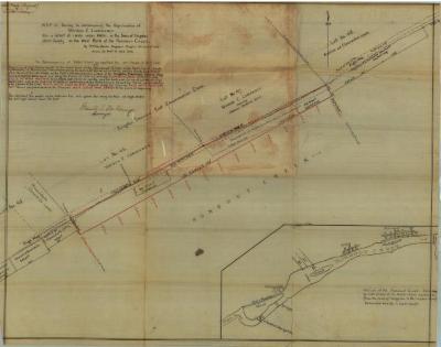 Survey of lands under water for Watson E. Lawrence