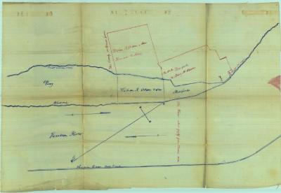 Survey of lands under water for Mary A. Adams, Mary A. Morford &amp; Ada Morford