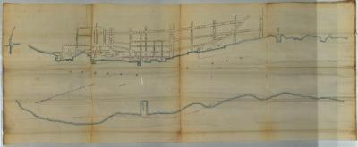 Survey of lands under water for Newburgh Steam Mills