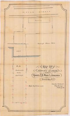 Survey of lands under water for Mary L. &amp; Harvey R. Jennings