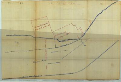 Survey of lands under water for Herman C. &amp; William R. Adams