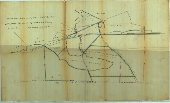 Survey of lands under water for Boston, Hartford &amp; Erie Ferry Extension Railroad Company