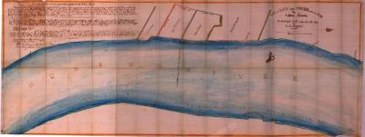 Survey of lands under water for Calvin Adams