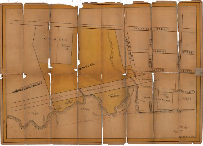 Survey of lands under water for Henry D. Myers