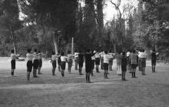 School Boys at Setting-Up Exercises. Athens, Greece