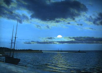 Lake Ontario In Moonlight