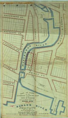 Survey of lands under water for George Osterhold &amp; Rudolph Eickemeyer