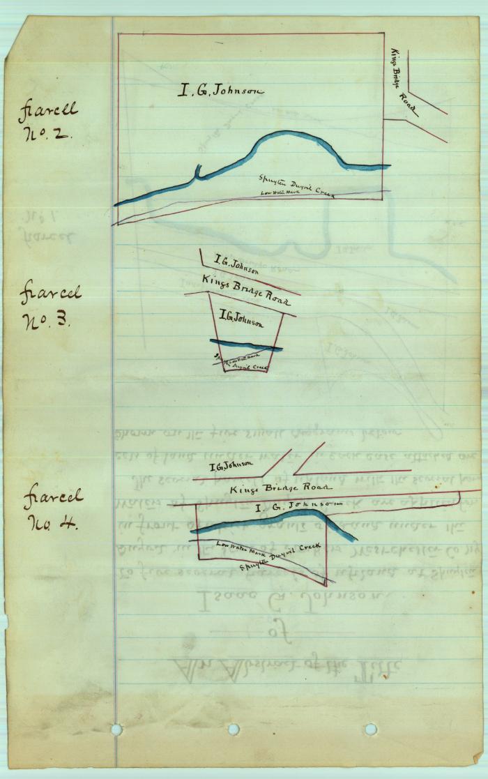 Survey of lands under water for Joseph W. Fuller &amp; Isaac G. Johnson